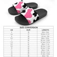 thumbnail image 2 of GZHJMY Stylish Slides for Women Men, Cow Print Black Pink Colors Soft Flexible Slip-on Sandals Slippers, 2 of 7