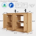 thumbnail image 4 of 48" Wood Bathroom Vanity Set with Double Sink Top, Faucet and Drain, Without Mirror, 4 of 10