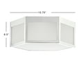 thumbnail image 3 of JONATHAN Y Minimo 15.75" Hexagon Metal/Frosted Glass LED Flush Mount, Chrome, 3 of 7