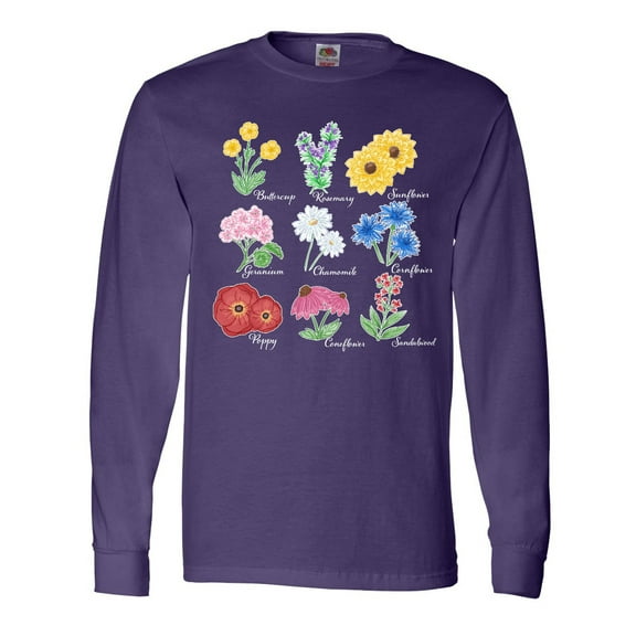 Inktastic Wild Flower Chart Long Sleeve T-Shirt