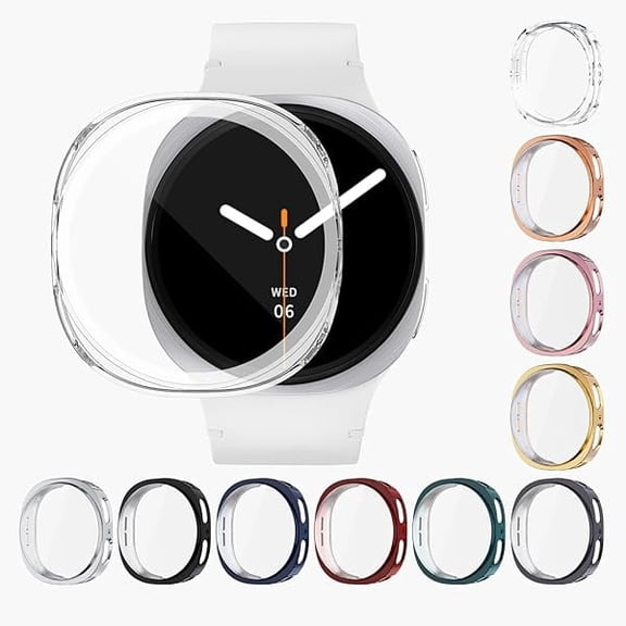 10 Packs Watch Screen Protector Compatible with Samsung Galaxy Watch 8 40mm, Soft TPU Case High Sensitivity Full Protective Cover Bumper for Women Men