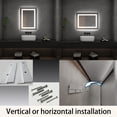 thumbnail image 4 of TOOLKISS  Anti-fog Frameless Dimmable Mirror with Backlit and Front Lighting 60 inch.W x 30 inch.H, 4 of 5