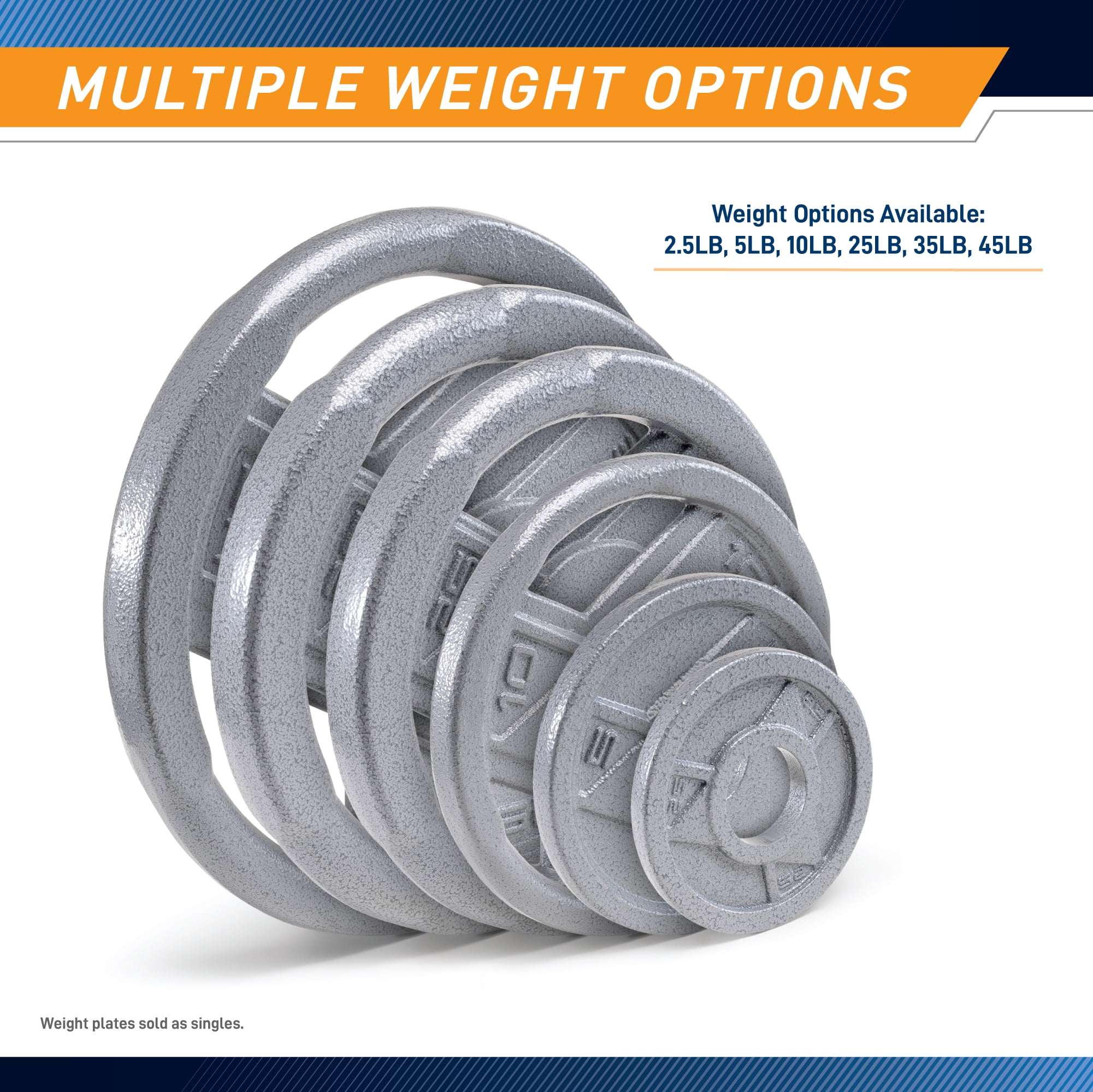 Marcy Olympic Grip Weight Plate 25Lb, Single