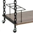 thumbnail image 7 of Light Oak Wood Kitchen Server/Bar Cart with 3 Bottle Compartment, 7 of 7
