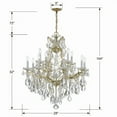 thumbnail image 3 of Crystorama Maria Theresa 13 Light Clear Crystal Gold Chandelier - 28'' W x 32'' H, 3 of 3