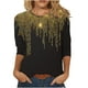 thumbnail image 2 of Pntutb Mujeres 3/4 Mangas Casual Camisas Pullover Túnica Suelta tops Estampado O-Cuello Blusa Pntutb Pntutb-5345, 2 of 5