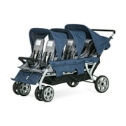 Gaggle® Jamboree 6-Seat Folding Stroller with Canopy, Navy/Gray