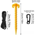 thumbnail image 3 of 36Pcs Inflatable Stakes and Tethers Plastic Stake 10 Inch Nylon Ropes with Hook Inflatable Spike Replacement Yard Inflatable Accessories Gardening Peg Tent Stake Christmas Decor for Garden, 3 of 9