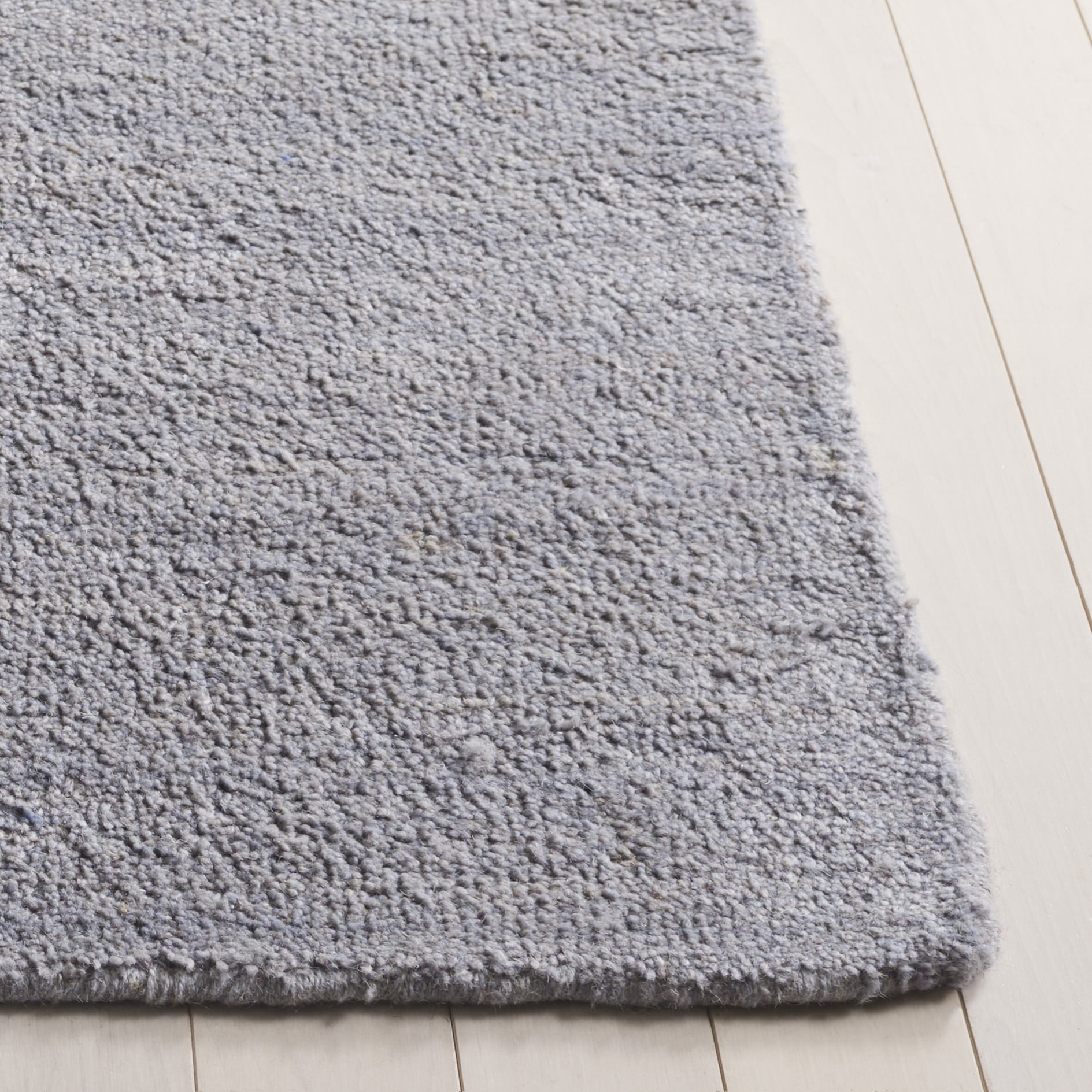 SAFAVIEH Himalaya Rachelle Solid Wool Area Rug, Grey, 6' x 9'