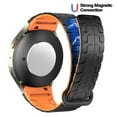thumbnail image 3 of for Samsung Galaxy Watch 4 Classic 42mm Sports Watch Band, Silicone Magnetic Band Compatible for Samsung Galaxy Watch 4 Classic 42mm Adjustable Strap with Magnetic Buckle, Black/Orange, 3 of 6