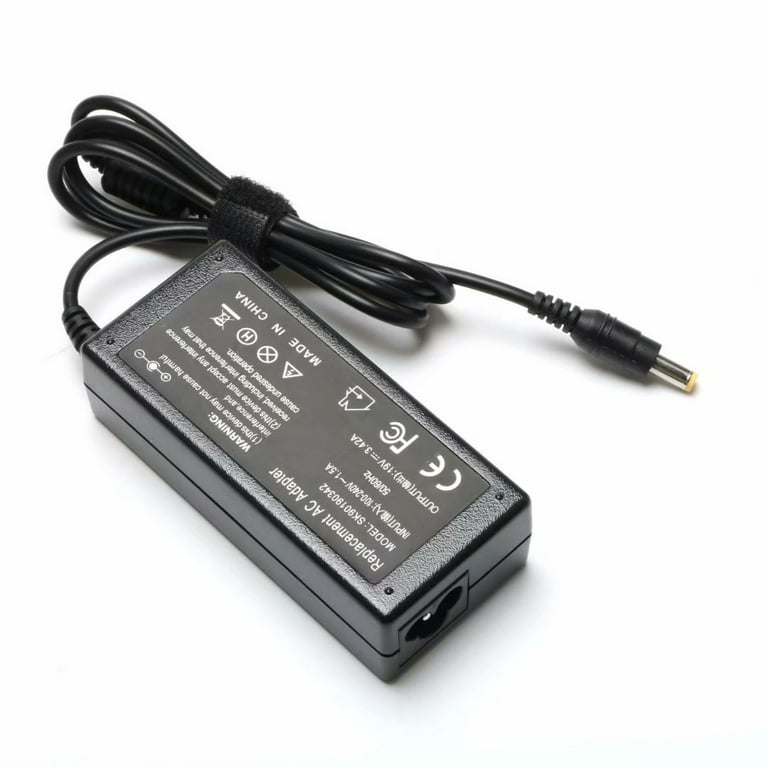 TKDY 19V 3.42A Laptop Charger Power Cord (Black), 110-240V AC to DC 19 Volt  3.16A 2.37A 2.1A Universal AC Adapter, Fit for 19Vdc Gateway Acer Asus  Toshiba HP Notebook LG Samsung Monitor