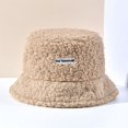 thumbnail image 2 of Women Bucket Hat Faux Wool Warm Lightweight Bucket Cap Fisherman Hat for Winter, 2 of 10