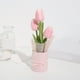 thumbnail image 3 of Ramo de tulipán artesanal, ramos de flores artificiales de tacto Real para decoración del hogar, paquete de Material rosa, 3 of 10