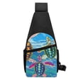 thumbnail image 3 of Disketp Sling Backpack,Multipurpose Crossbody Shoulder Bag Travel Hiking Daypack-Little Sea Turtles, 3 of 6