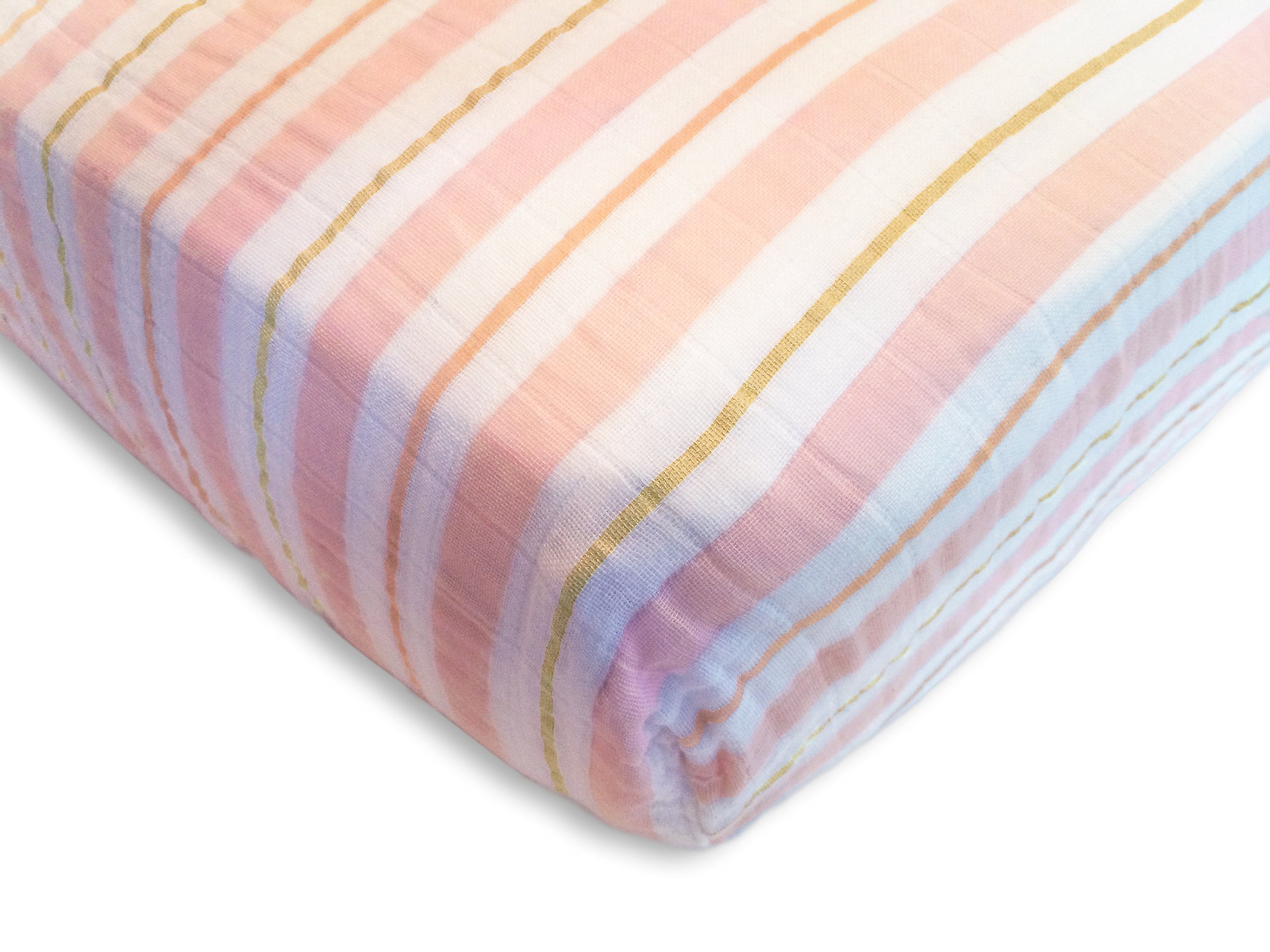 breathable cotton muslin crib sheet