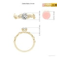 thumbnail image 4 of ANGARA Natural Claw Set Diamond Ivy Scroll Ring in 14K Yellow Gold for Women (Size-5.4mm| Color-I-J| Clarity-I1-I2) | April Birthstone, Anniversary, Jewelry Gift for Women | Natural Diamond Ring, 4 of 8