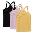 thumbnail image 5 of GERsome 3 Pack Girls Tank Tops Toddler Kids Cotton Undershirts Sleeveless Summer T Shirts Soft Round Neck Tank Tops, Sizes 12-13 Years, 5 of 9