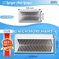 thumbnail image 3 of Recogedor de pelo para ducha ATJATJ de pared blanco con cerdas de silicona, 3 of 9