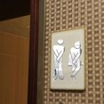 thumbnail image 3 of Home Bedroom Mirror Sticker Toilet Room Sign Decorative Bathroom Sign For Hotel Bar Restaurant Mirror Wall Creative Wall Decals, 3 of 4