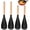 Black 4Pcs, variant on 4 count Spatula Set with Wooden Handle, Cooking Spoon Spatula Multipurpose Kitchen Utensils for Mixing, Scraping, Serving, Heat Resistant, Non-Stick Safe, 2 Large 13.4"+ 2 Small 11.4"