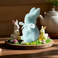 thumbnail image 6 of 2025 Flocked Bunny Easter Decorations Rabbit Statue Decor Foam Bunny Figurines Collectible Figurines Home Table Decor, 6 of 7