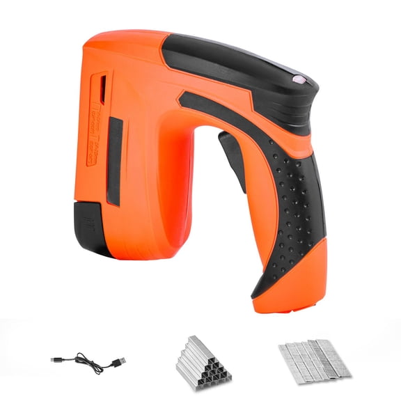 Cordless Brad Nailer, 2-in-1 Nail Gun Staple Gun, 18 Gauge 5/8 inch, Battery Powered, with 1000 Pcs Staples and 1000 Pcs Nails, Non-Slip Rubber Grip, for Woodworking, Carpentry and DIY Projects