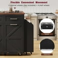 thumbnail image 6 of AENKYO 47.2" Farmhouse Kitchen Island with Removable Side Shelf, Tilt-Out Trash Bin, Storage Cabinet & Drawers, Black, 6 of 10