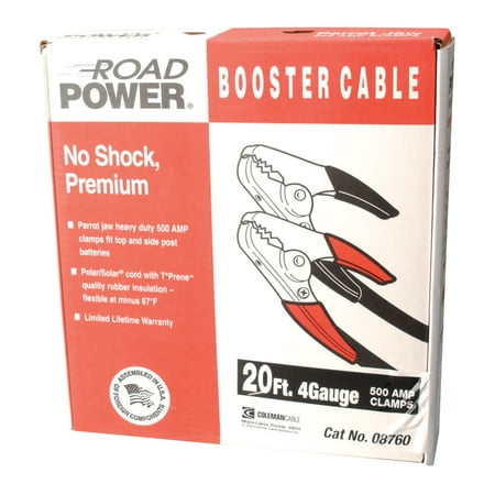 Southwire Booster Cables, 2/1 AWG, 20 ft, Black