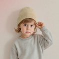 thumbnail image 1 of YUNAFFT Bonnet Tricoté Uni pour Enfants, Chaud, Décontracté, Style Classique Simple, 1 of 6