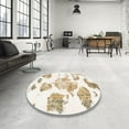 thumbnail image 3 of Ahgly Company Indoor Rectangle Abstract Off White Beige Abstract Area Rugs, 6' x 9', 3 of 6