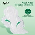 thumbnail image 5 of 100% Organic Pads for Women, Ultra Thin Feminine Pads with Wings, Unscented Period Pads, Regular Absorbency Sanitary Pads, Organic Cotton Pads Menstrual (Regular, Size 3, 108 Count), 5 of 9