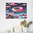 thumbnail image 6 of Daiia Starry Sky Colorful Donut Print Canvas Decorative Picture – 30x40in Artistic Wall Art, Ready-to-Hang Canvas Print for Living Room（Horizontal）, 6 of 6