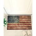 thumbnail image 4 of Independence Day Plush Shag Bath Rugs America Patriotic Flag Soft Fluffy Floor Doormat Carpet,Non-Slip Door Mats for Living Room Bedroom Kitchen Entryway Shabby Stars Striped, 4 of 6