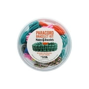 Leisure Arts Paracord Bright Bracelet Kit – DIY Paracord Bracelet Making Kit with 6 Cobra Stitch Knot Patterns, Parachute Cord & Buckles – Paracord Craft Kit for Adults & Kids 12+