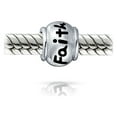 thumbnail image 2 of Bling Jewelry Womens Hope Believe Survivor Message Charm Bead Sterling Silver for European Bracelet, 2 of 4