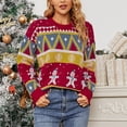 thumbnail image 2 of Suéter navideño, suéter navideño de punto para mujer Suéter navideño para mujer Suéter navideño de punto Artesanía superior, 2 of 6