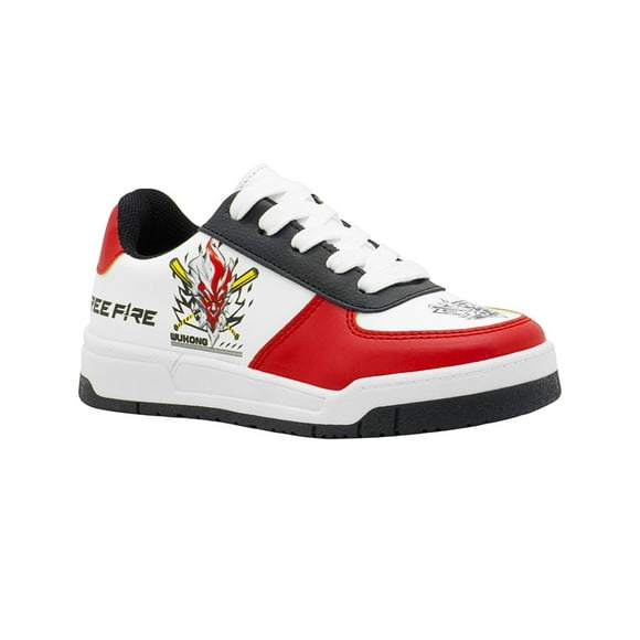 Tenis Para Niño Free Fire Gamer Urbano Video Juego 18-25 rojo 18