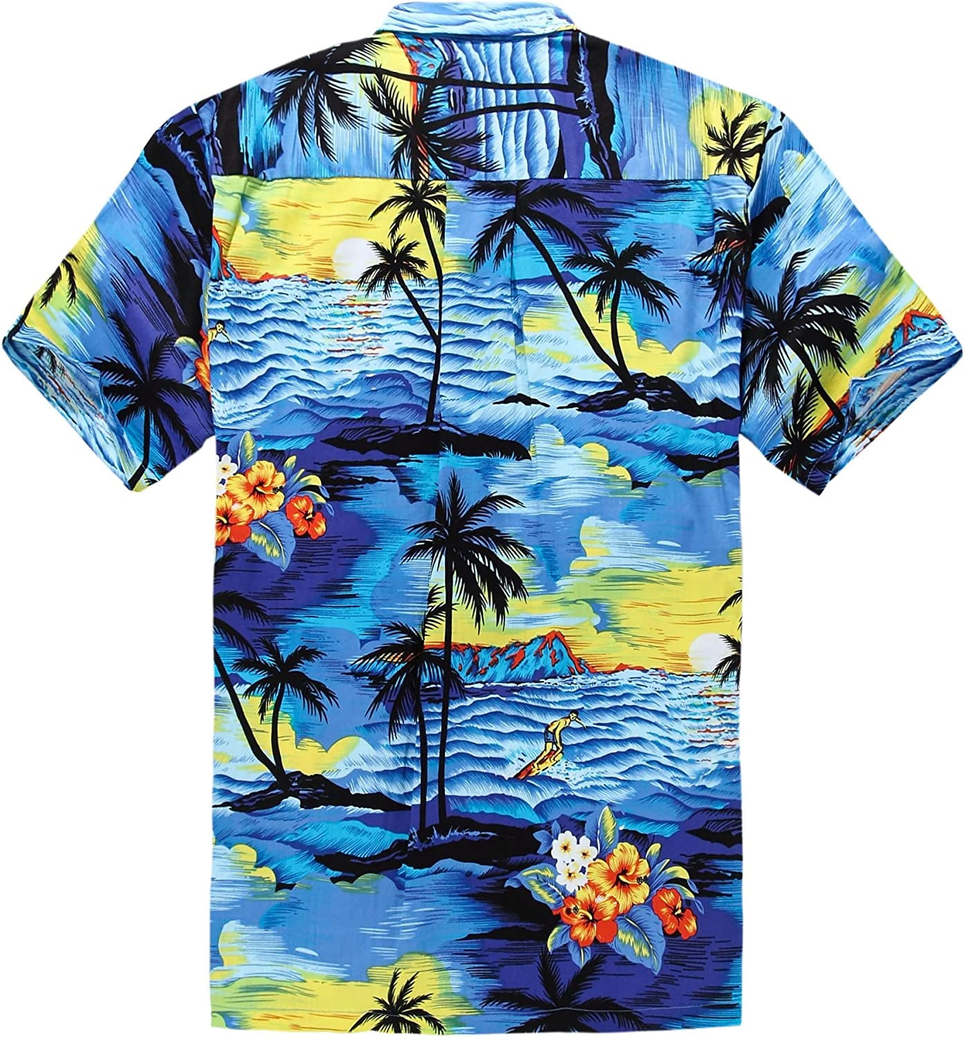 Hawaii Hangover Men's Aloha Shirt (4xl, Sunset Blue)
