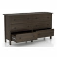 thumbnail image 3 of Bowery Hill Commode Transitionnelle en Bois à 6 Tiroirs, Wengé, 3 of 5