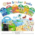thumbnail image 2 of Graflsoa Reusable Animal & Dinosaur Sticker Activity Books for Kids - 6-Pack Educational Travel Toys for Ages 2-5, Perfect for Creative Play & Learning, 2 of 6