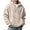 A-Beige380, variant on Men's Waffle Knit Hoodie Half-Zip Pullover Hoodie with Kangaroo Pocket Oversized Casual Comfortable Hooded Sweatshirt