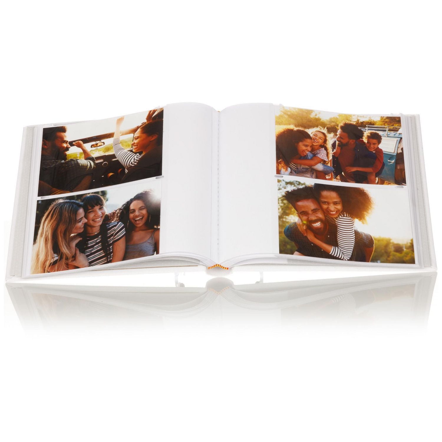 Pinnacle Frames and Accents Linen 2UP White Photo Album