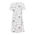 thumbnail image 5 of TIANEK Womens Sundress Short Sleeve Floral Knee Length Sun Dress Vintage Pockets Pleated Long Dresses for Women 2024, 5 of 5