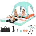 thumbnail image 1 of VEVOR Inflatable Floating Dock, 10 x 6 FT Inflatable Dock Platform, Non-Slip Water Air Mat with Portable Carrying Bag and Detachable Ladder, Floating Water Platform Island Raft for Pool Beach Ocean, 1 of 9