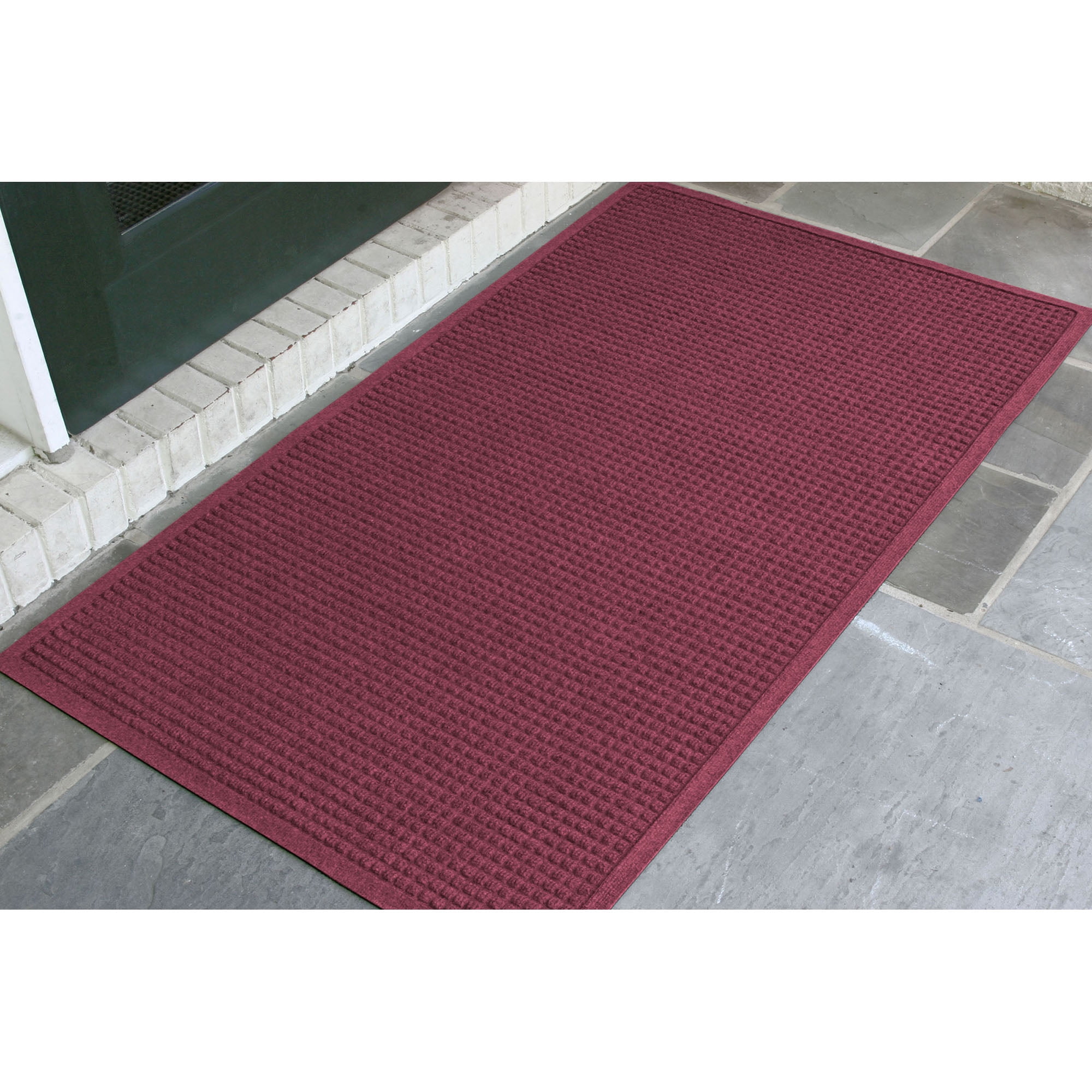 Aqua Shield Squares Doormat, Bordeaux, 3'x5'