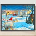 thumbnail image 1 of Pintura de diamante 5D DIY taladro redondo completo dos pájaros en la nieve Kit decoración Hugtrwg Para estrenar, 1 of 9