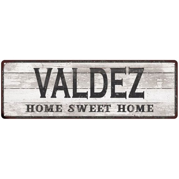 VALDEZ Home Sweet Home Country Look 6x18 Metal Sign 106180045451