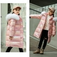 thumbnail image 5 of Mercatoo Girls Long Winter Parka Coats Padded Insulated 𝐅aux-F𝐮r Puffer Jackets Kids 𝗦now Ski down Outwear Quilted Warm Coats, 5 of 8