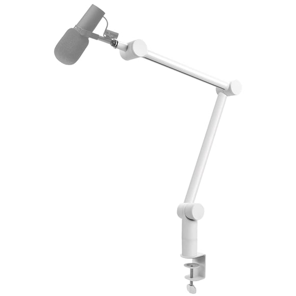 BOMGE Boom Arm Mic Stand - Adjustable Heavy Duty Suspension Boom Scissor Arm Stand with Cable Management Channels, Desk Clamp for