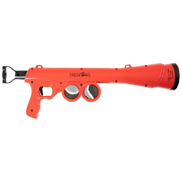 Trespass Trespaws Tennis Ball Launcher Titan - Pet Dog Ball Toy Launcher with 2 Tennis Balls, Tennis Ball Thrower 50ft, Dog Chase Fetch Portable Game Toy